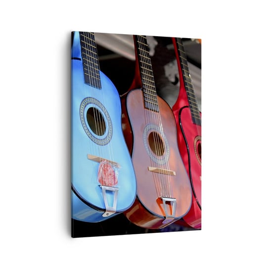Obraz na płótnie - Latynoskie klimaty - 50x70cm - Muzyka Gitara Instrument Muzyczny - Nowoczesny Canvas obraz do salonu do sypialni ARTTOR ARTTOR