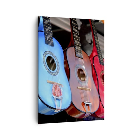 Obraz na płótnie - Latynoskie klimaty - 70x100cm - Muzyka Gitara Instrument Muzyczny - Nowoczesny foto obraz w ramie do salonu do sypialni ARTTOR ARTTOR