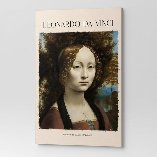 Obraz na płótnie LEONARDO DA VINCI GINEVRA DE' BENCI REP00028 60X90 Wave Print