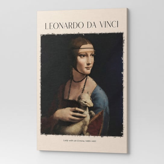 Obraz na płótnie LEONARDO DA VINCI LADY WITH AN ERMINE REP00027 70X100 Wave Print