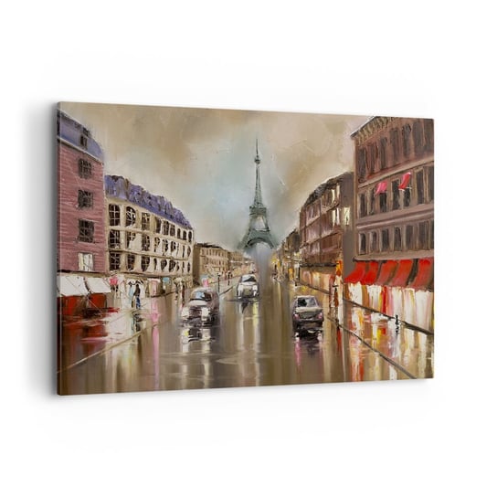 Obraz na płótnie - Liczy się tylko ona - 100x70cm - Wieża Eiffla Miasto Paryż - Nowoczesny foto obraz w ramie do salonu do sypialni ARTTOR ARTTOR