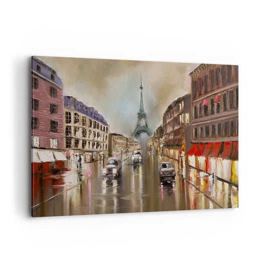Obraz na płótnie - Liczy się tylko ona - 120x80cm - Wieża Eiffla Miasto Paryż - Nowoczesny obraz na ścianę do salonu do sypialni ARTTOR ARTTOR