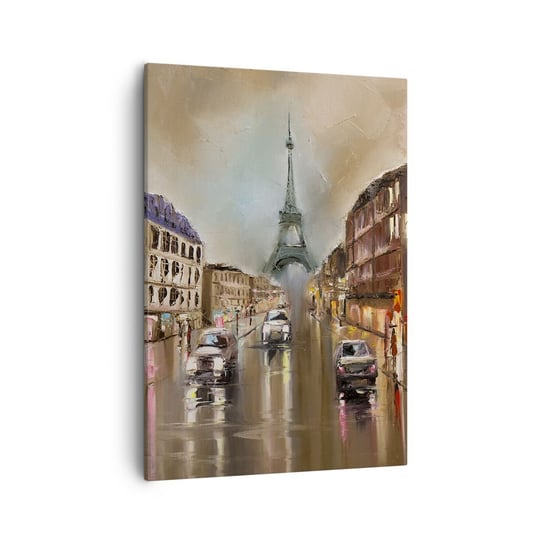 Obraz na płótnie - Liczy się tylko ona - 50x70cm - Wieża Eiffla Miasto Paryż - Nowoczesny Canvas obraz do salonu do sypialni ARTTOR ARTTOR