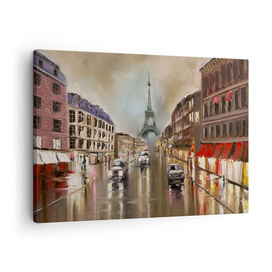Obraz na płótnie - Liczy się tylko ona - 70x50cm - Wieża Eiffla Miasto Paryż - Nowoczesny Canvas obraz do salonu do sypialni ARTTOR ARTTOR