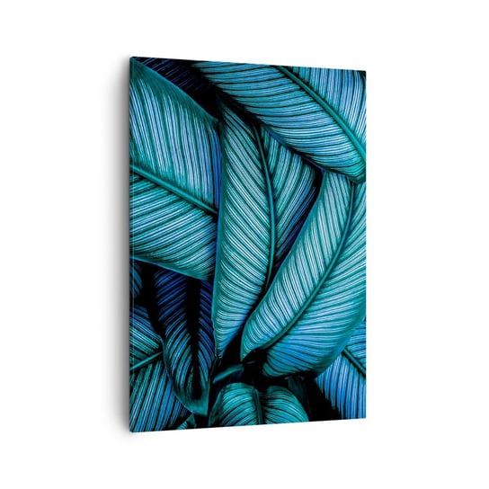 Obraz na płótnie - Linie życia - 50x70cm - Liście Botanika Rośliny - Nowoczesny Canvas obraz do salonu do sypialni ARTTOR ARTTOR