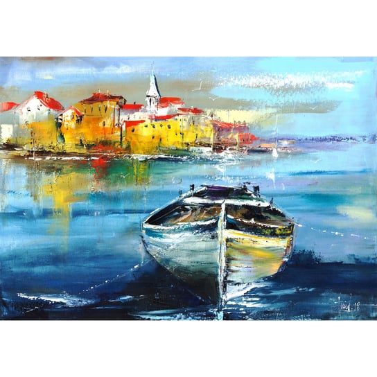 Obraz na płótnie, ŁÓDKA, 100x70 cm Art-Canvas