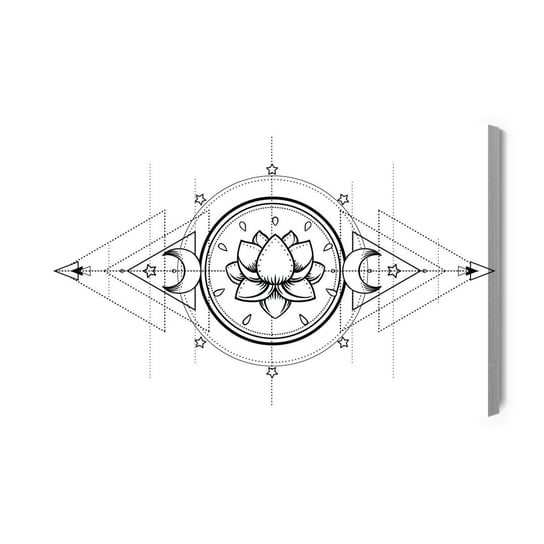 Obraz Na Płótnie Lotos I Święta Geometria 90x60 Inna marka