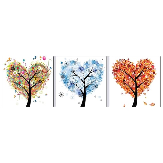Obraz na płótnie Love Trees 150x50 (3 panele) Legendarte