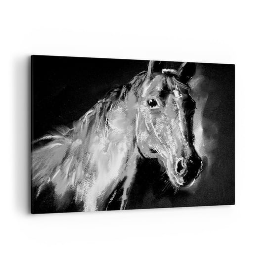 Obraz na płótnie - Lśnienie szlachetnej duszy - 100x70 cm - Obraz nowoczesny - Zwierzęta, Koń, Klacz, Kultura, Sztuka - AA100x70-3426 ARTTOR