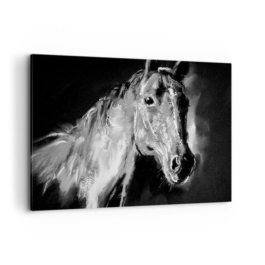 Obraz na płótnie - Lśnienie szlachetnej duszy - 120x80cm - Zwierzęta Koń Klacz - Nowoczesny obraz na ścianę do salonu do sypialni ARTTOR ARTTOR