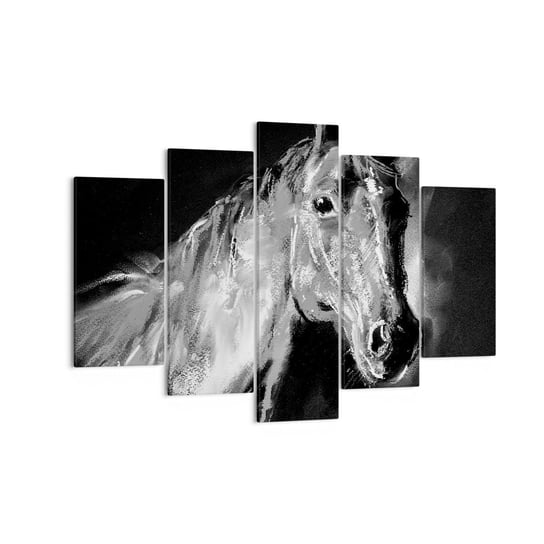 Obraz na płótnie - Lśnienie szlachetnej duszy - 150x100 cm - Obraz nowoczesny - Zwierzęta, Koń, Klacz, Kultura, Sztuka - EA150x100-3426 ARTTOR