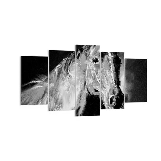 Obraz na płótnie - Lśnienie szlachetnej duszy - 160x85 cm - Obraz nowoczesny - Zwierzęta, Koń, Klacz, Kultura, Sztuka - EA160x85-3426 ARTTOR
