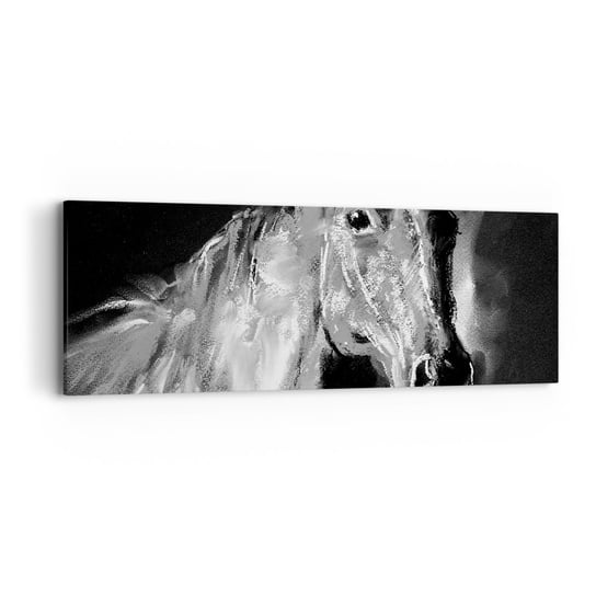 Obraz na płótnie - Lśnienie szlachetnej duszy - 90x30cm - Zwierzęta Koń Klacz - Nowoczesny Canvas obraz do salonu do sypialni ARTTOR ARTTOR