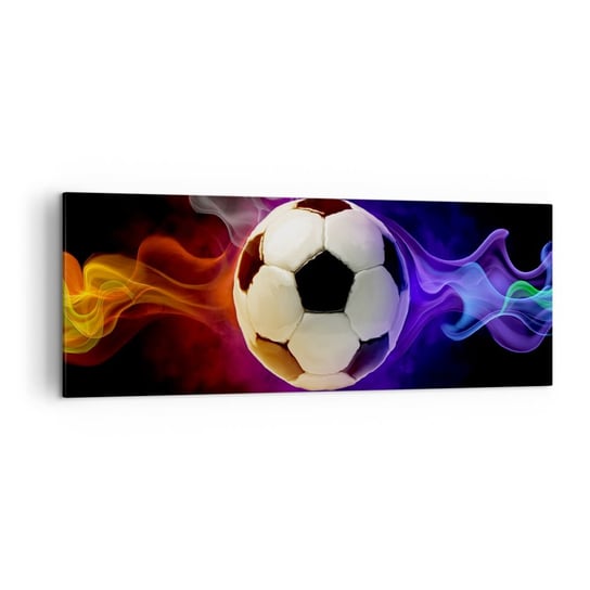 Obraz na płótnie - Magiczna moc gry - 140x50cm - Abstrakcja Sport Piłka Nożna - Nowoczesny Canvas obraz do salonu do sypialni ARTTOR ARTTOR