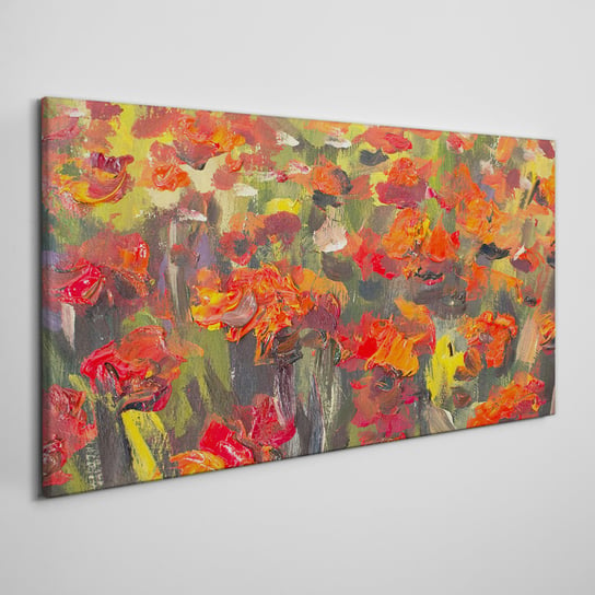 Obraz Na Płótnie Maki kwiaty malarstwo 100x50 cm Coloray