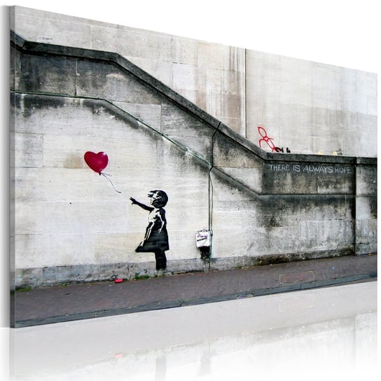 Obraz na płótnie malarskim: Banksy dziewczynka, 40x60 cm zakup.se