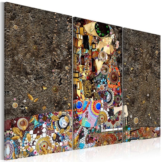Obraz na płótnie malarskim: Pocałunek - Klimt, 80x120 cm zakup.se