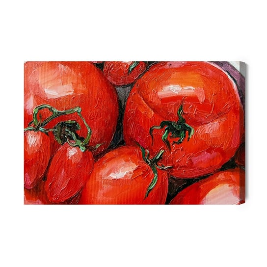 Obraz Na Płótnie Malowane Pomidory Z Bliska 120x80 Inna marka
