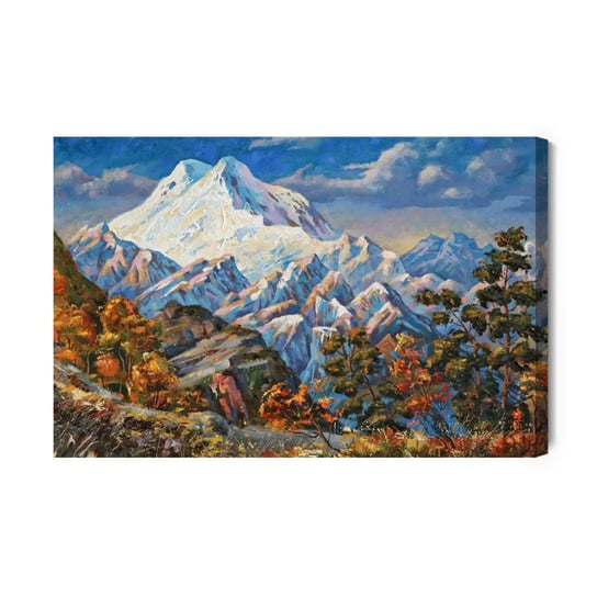 Obraz Na Płótnie Malowany Jesienny Pejzaż Górski 120x80 Inna marka