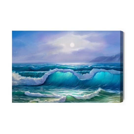 Obraz Na Płótnie Malowany Przypływ Nad Morzem 30x20 Inna marka