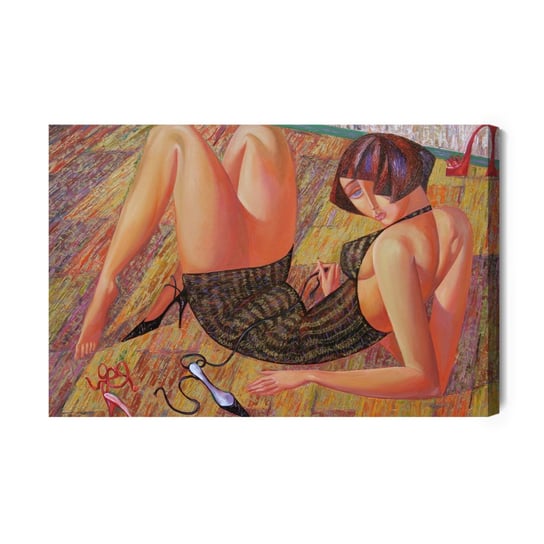 Obraz Na Płótnie Malunek Kobiety W Abstrakcyjnym Wydaniu 70x50 NC Inna marka