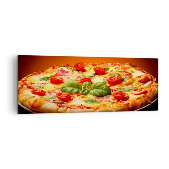 Obraz na płótnie - Mamma mia! - 140x50cm - Gastronomia Pizza Włochy - Nowoczesny Canvas obraz do salonu do sypialni ARTTOR ARTTOR
