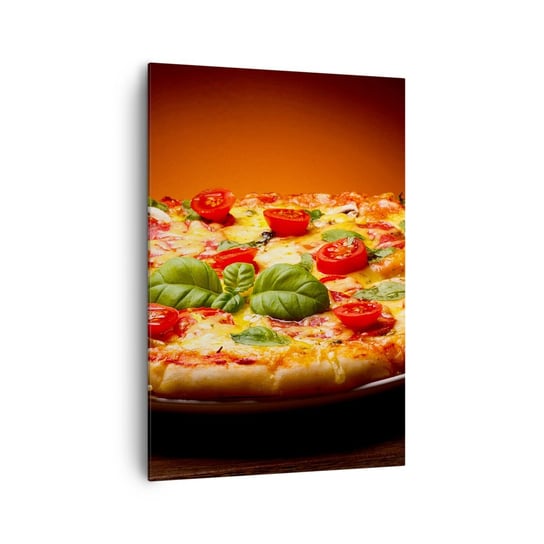 Obraz na płótnie - Mamma mia! - 70x100cm - Gastronomia Pizza Włochy - Nowoczesny foto obraz w ramie do salonu do sypialni ARTTOR ARTTOR