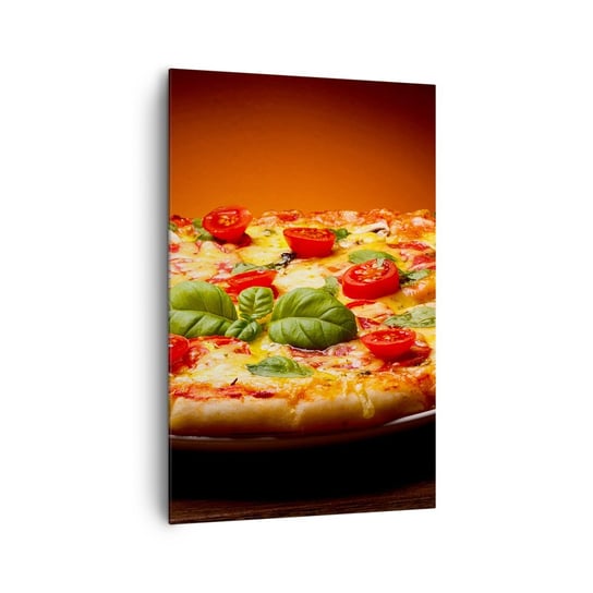 Obraz na płótnie - Mamma mia! - 80x120cm - Gastronomia Pizza Włochy - Nowoczesny obraz na ścianę do salonu do sypialni ARTTOR ARTTOR