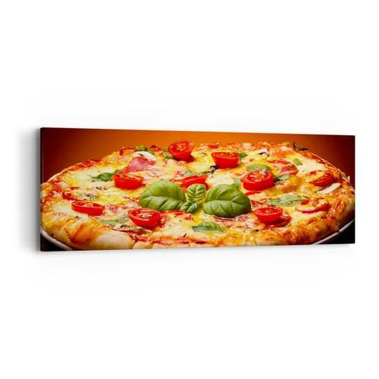 Obraz na płótnie - Mamma mia! - 90x30cm - Gastronomia Pizza Włochy - Nowoczesny Canvas obraz do salonu do sypialni ARTTOR ARTTOR