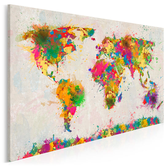 Obraz na płótnie Mapa świata - 120x80 cm VAKU-DSGN Nowoczesne obrazy