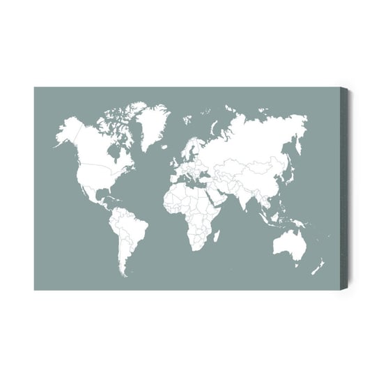 Obraz Na Płótnie Mapa Świata 70x50 NC Inna marka