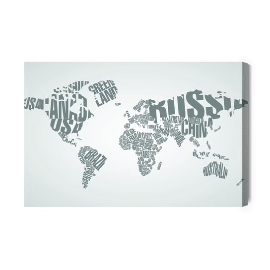Obraz Na Płótnie Mapa Świata Z Napisów 70x50 Inna marka