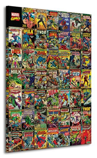 Obraz na płótnie Marvel Comics Okładki Komiksów na ścianę do pokoju dziecka 85x120 cm Marvel