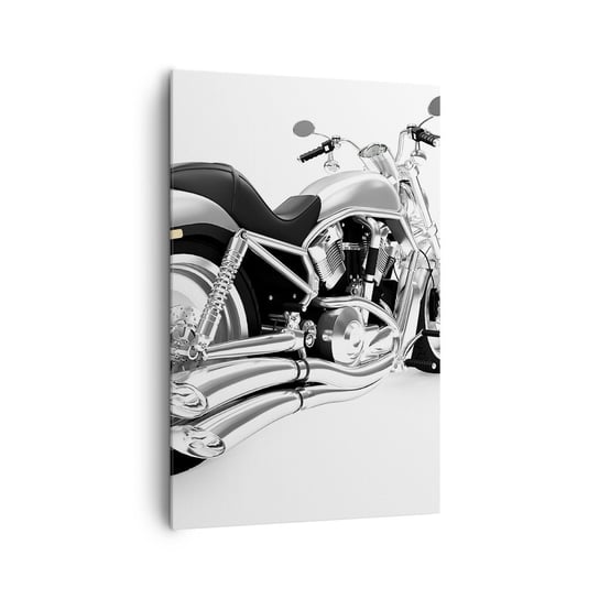 Obraz na płótnie - Marzenie kolekcjonera - 80x120cm - Motoryzacja Motocykl Chopper - Nowoczesny obraz na ścianę do salonu do sypialni ARTTOR ARTTOR