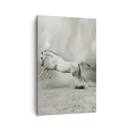 Obraz na płótnie - Między jawą a snem - 80x120cm - Zwierzęta Koń Natura - Nowoczesny obraz na ścianę do salonu do sypialni ARTTOR ARTTOR