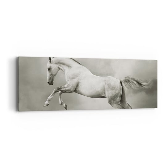 Obraz na płótnie - Między jawą a snem - 90x30cm - Zwierzęta Koń Natura - Nowoczesny Canvas obraz do salonu do sypialni ARTTOR ARTTOR