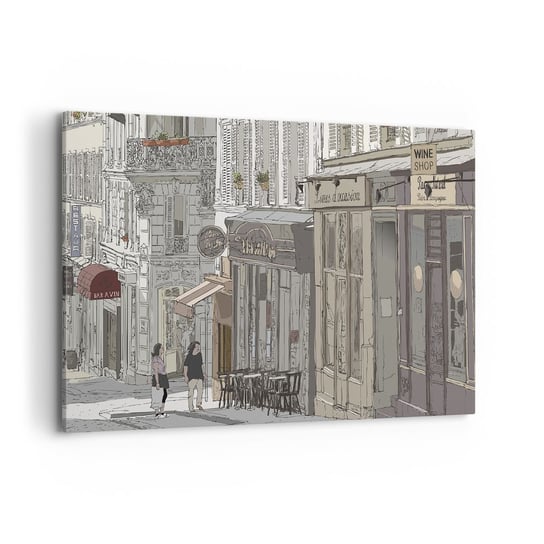Obraz na płótnie - Miejskie radości - 120x80cm - Architektura Miasto Paryż - Nowoczesny obraz na ścianę do salonu do sypialni ARTTOR ARTTOR