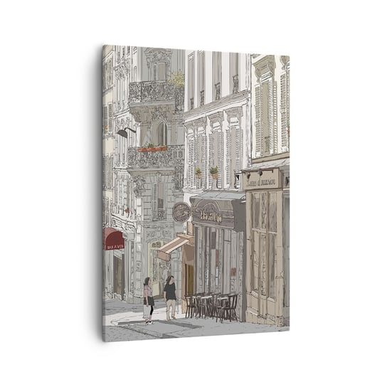 Obraz na płótnie - Miejskie radości - 50x70cm - Architektura Miasto Paryż - Nowoczesny Canvas obraz do salonu do sypialni ARTTOR ARTTOR