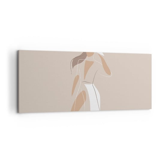 Obraz na płótnie - Moda to zabawa - 120x50cm - Kobieta Grafika Moda - Nowoczesny obraz na ścianę do salonu do sypialni ARTTOR ARTTOR
