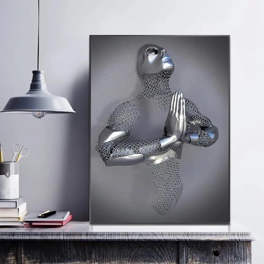 Obraz na płótnie, Modern Art Statue 3D Plakat, 60x90 cm brak danych