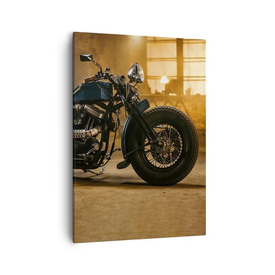Obraz na płótnie - Mogę wszystko - 50x70cm - Motocykl Vintage Motoryzacja - Nowoczesny Canvas obraz do salonu do sypialni ARTTOR ARTTOR