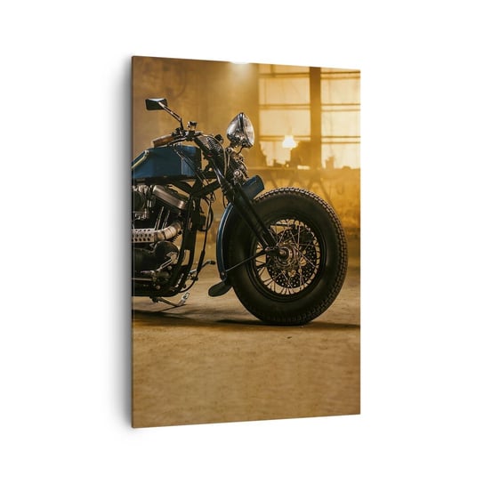 Obraz na płótnie - Mogę wszystko - 70x100cm - Motocykl Vintage Motoryzacja - Nowoczesny foto obraz w ramie do salonu do sypialni ARTTOR ARTTOR