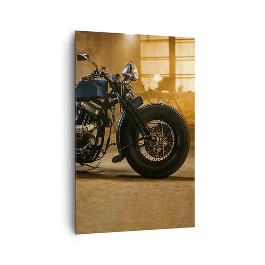 Obraz na płótnie - Mogę wszystko - 80x120cm - Motocykl Vintage Motoryzacja - Nowoczesny obraz na ścianę do salonu do sypialni ARTTOR ARTTOR