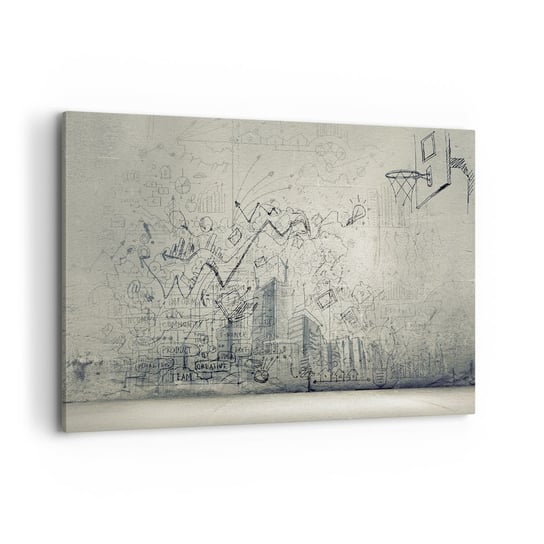 Obraz na płótnie - Moje wspaniałe miejskie życie - 120x80cm - Graffiti Sztuka Grafika - Nowoczesny obraz na ścianę do salonu do sypialni ARTTOR ARTTOR