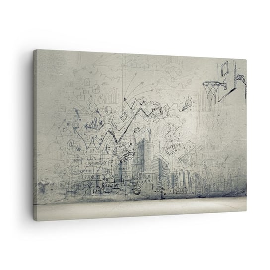 Obraz na płótnie - Moje wspaniałe miejskie życie - 70x50cm - Graffiti Sztuka Grafika - Nowoczesny Canvas obraz do salonu do sypialni ARTTOR ARTTOR