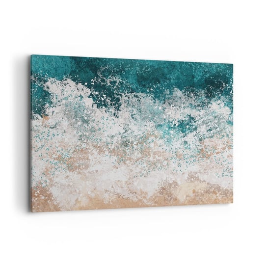 Obraz na płótnie - Morskie opowieści - 120x80cm - Woda Plaża Morze - Nowoczesny obraz na ścianę do salonu do sypialni ARTTOR ARTTOR