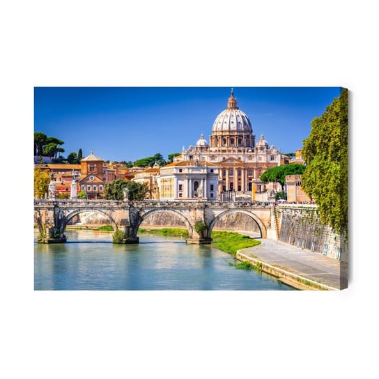 Obraz Na Płótnie Most Św. Anioła W Rzymie 100x70 Inna marka