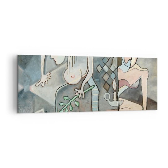 Obraz na płótnie - Mozaika ducha i materii - 140x50cm - Abstrakcja Kubizm Ludzie - Nowoczesny Canvas obraz do salonu do sypialni ARTTOR ARTTOR