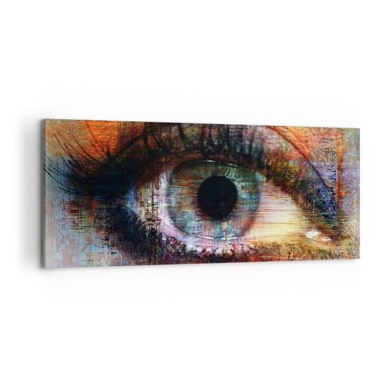 Obraz na płótnie - Można zajrzec w duszę - 120x50cm - Abstrakcja Oko Sztuka - Nowoczesny obraz na ścianę do salonu do sypialni ARTTOR ARTTOR