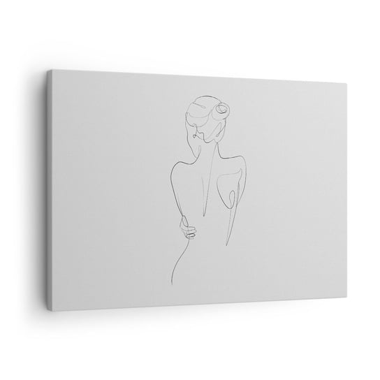 Obraz na płótnie - Muzyka ciała - 70x50cm - Grafika Ciało Sztuka - Nowoczesny Canvas obraz do salonu do sypialni ARTTOR ARTTOR